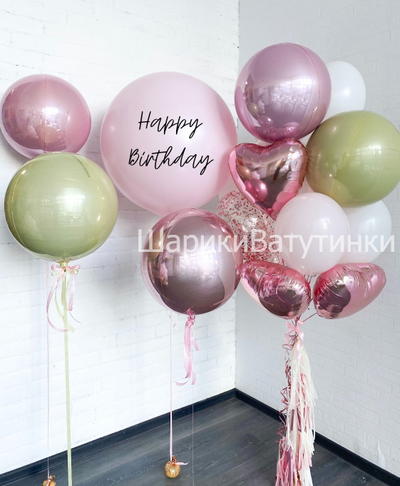 3D фольгированные сферы 40см (цвета в ассортименте)