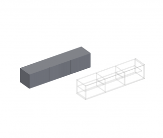 Тумба ТВ Квинта 160 серая