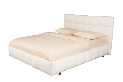 Кровать двуспальная, MyCloud Олимп с подъемным механизмом, бельевым ящиком, мягкое изголовье, спинка квадратами