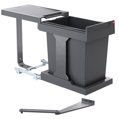 Встраиваемое мусорное ведро 20л Solo Hailo 3636001 выдвигается синхронно