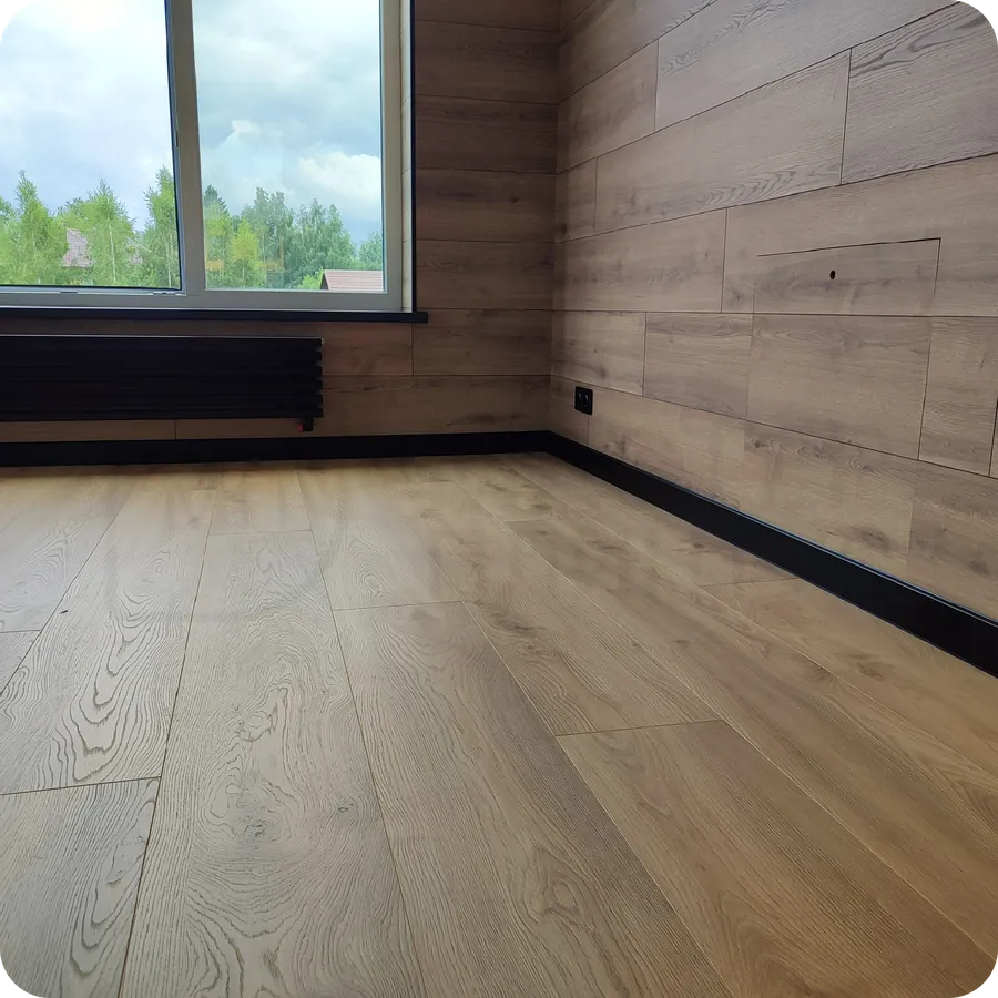 Безупречное качество: монтаж черного плинтуса Dollken Cubu Flex Life 80 - воплощение немецкого мастерства.