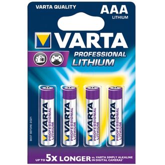 Батарейка AAA литиевая Varta Professional Lithium FR03-4BL (6103) 1.5V в блистере 4шт.