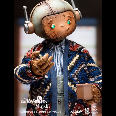 Робот-бариста Мински - Коллекционная ФИГУРКА 1/6 scale ClumsyBot series #3 Barista Minski (GHT005) - Whycat &amp; GEARHEADTOYS