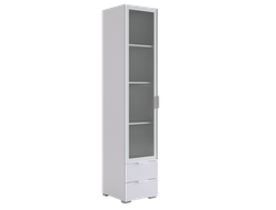 Гостиная ЗЕФИР - Шкаф однодверный 107.03 Белое дерево/Белый