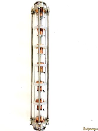 колпачковая колонна 6 уровней (7 тарелок) под кламп 1.5 дюйма (38мм) или 2 дюйма (51 мм)