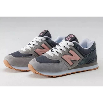 New Balance 574 Grey Purple Pink
