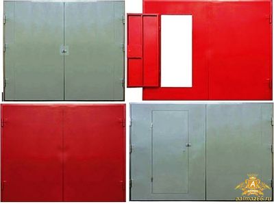 Гаражные ворота распашные металлические