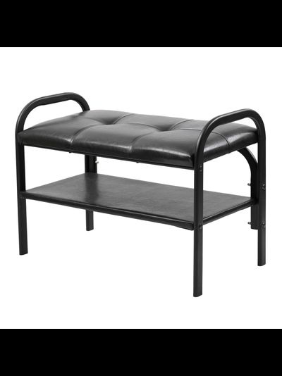 Этажерка с мягким сиденьем "Люкс" ЭТЛ6, цвет черный