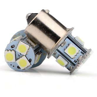 Автолампа GG 12v G18 10W BA15S 8 SMD 5050 (диод белый)