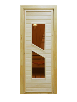 Дверь Наборная со стеклом ПО-8 Липа Размер (с коробкой): 1,9м*70см