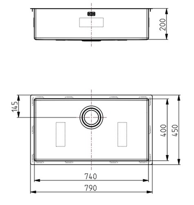 Мойка Alveus Quadrix Monarch 60 антрацит