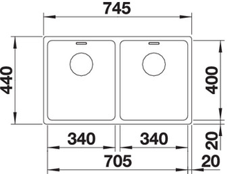 Мойка Blanco ANDANO 340/340-U