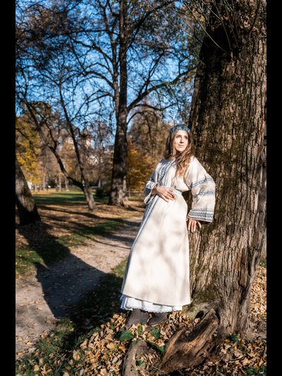 Платье "Белый Рассвет" ручное ткачество
