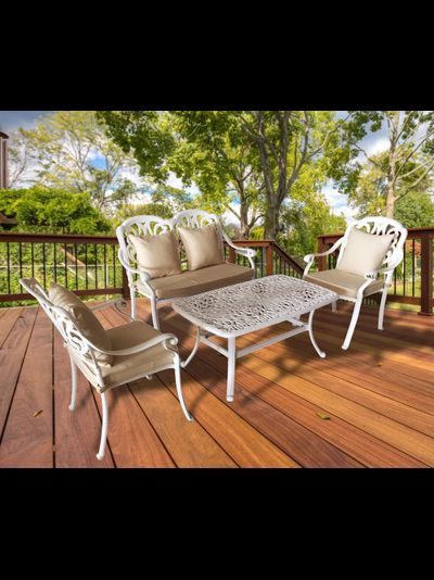 Комплект для отдыха Valeria White из литого алюминия