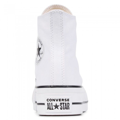 Кеды Converse Lift белые с лого высокие на платформе