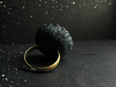 "Цветок Ворона". Комплект украшений (кольцо и брошь) в готическом стиле из коллекции "Рейвенсвуд"