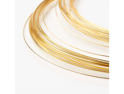 МЕМОРИ ПРОВОЛОКА / ПРОВОЛОКА С ПАМЯТЬЮ ДЛЯ КОЛЬЕ (толщина 0,6мм) 11-13см - ЗОЛОТО - 10 ВИТКОВ