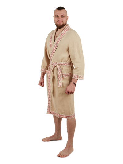 Халат для бани и дома из крапивы "Легкий пар" 58-60