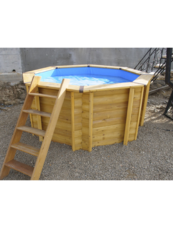 Купель джакузи с подогревом, гидромассажем для бани и улицы 200 х 200 см от Кристалл