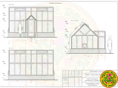 Теплица из алюминия и стекла в английском стиле (ЕЛИЗАВЕТА М) Теплица 3х5м