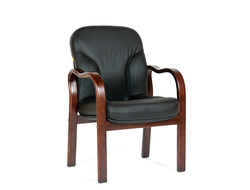 Стул офисный CHAIRMAN 658 кожа черная