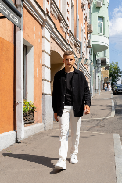 Теплая рубашка на кнопках