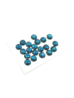 Стразы акриловые пришивные 8 мм, цвет морской зеленый 28