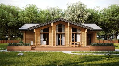 "Гармоничный": функциональный и уютный дом из клееного бруса 135 м²