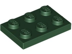 Plate 2 x 3, Dark Green (3021 / 4254401 / 4271442 / 4297717 / 4650244 / 6013801)