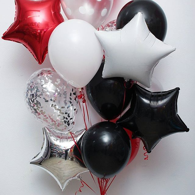 Шар (18''/46 см) Звезда, Белый