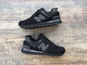 Кроссовки New Balance 574 All Black зимние