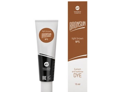 Краска для ресниц и бровей BRONSUN, цвет светло-коричневый #5, 15мл
