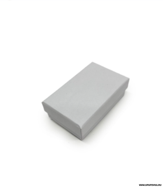 Коробка ювелирная Прямоугольная 7,5 x 4,5 см h - 2,5 см Белая