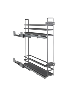 Бутылочница DARK LINE 150мм 2-уров.  плоский стальной прут, пласт. поддон, серый