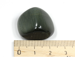 Кошачий глаз (кварцевый), галтовка, ЮАР (24*20*15 мм, 14 г) №28434