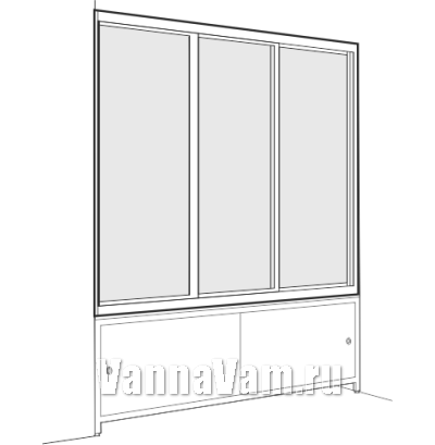 Шторка на ванну Метакам Классик капли 170 см