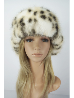 Ушанка "НОН-СТОП" пудра + рысь (со всех сторон)