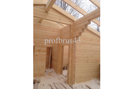 Строительство бани в Республике Татарстан, декабрь 2016. Клееный брус 145х195 мм