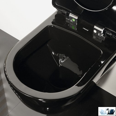 Чаша унитаза CREAVIT Terra TP325-11SI00E-0000, черная, глянец