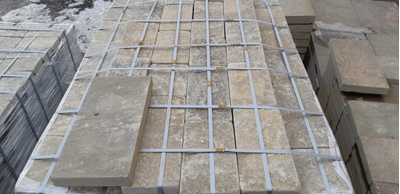 Брусчатка из камня,  серо-зёленая