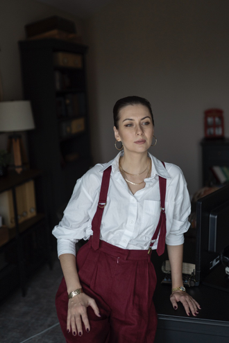 Брюки палаццо (бордо)