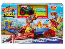 Hot Wheels Монстр-трак Автотрек Взрывная станция, HFB12