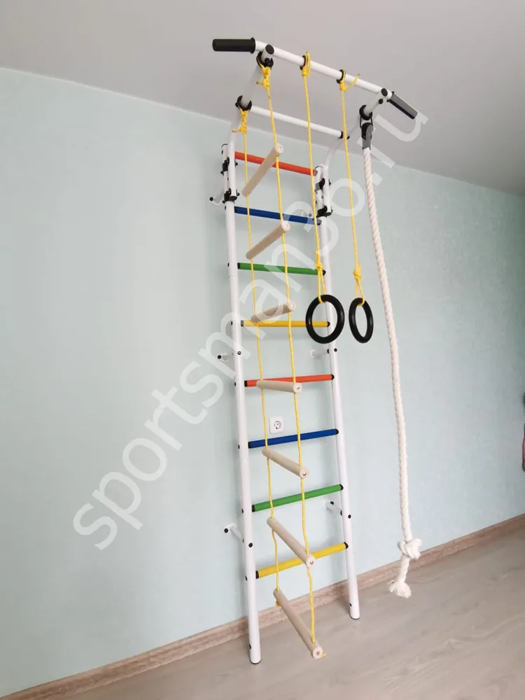 ДСК-12.с "Атлет-2ц", цветные ступеньки ПВХ, цвет белый