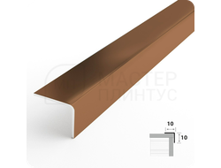 Декоративный уголок из нержавеющей стали AISI 304 10х10 мм. зеркало бронза