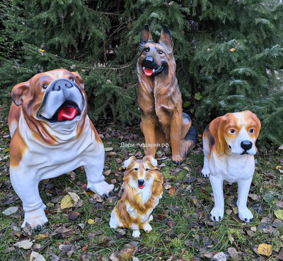 ОВЧАРКА 89*56см  8кг  полистоун Россия  7612/012292*