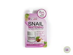 Крем для лица с муцином улитки "Отбеливание и Омоложение" Le'SKIN Snail Whitening cream. 8г.