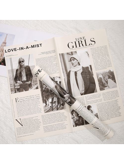 Пленка флористическая "Газета Love girls" 57*57см 20шт Кремовый ПЛ23/23