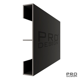 Алюминиевая вставка 1964 для плинтуса Pro Design 2,7 м.п. (12х80 мм) Черный муар