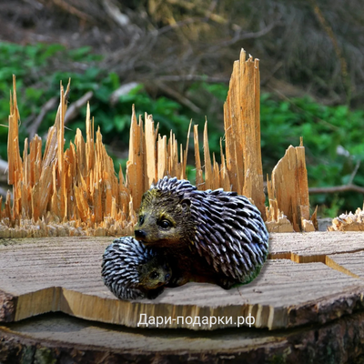 ЁЖИХА С ЕЖОНКОМ 13*22см   0,8кг   полистоун Россия 1087//012526