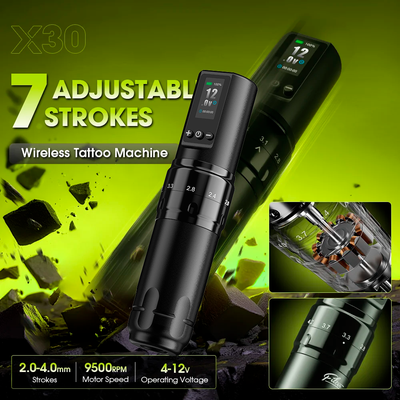 Беспроводная тату машинка EZ Filter X30 Strokes 2.0-4.0mm Black